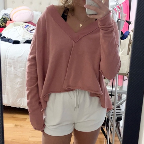 Pink V Neck Urban Outfitters Sweater - Picture 7 of 7